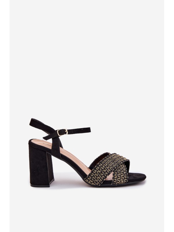 Women's Heeled Sandals Black Almera