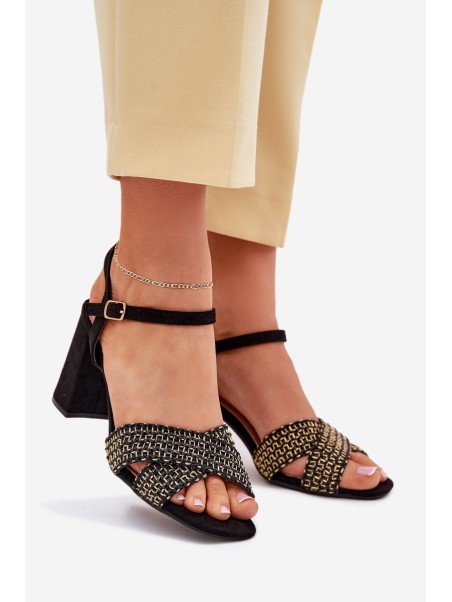 Women's Heeled Sandals Black Almera