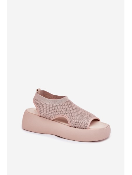 Beige Platform Sandals for Women Kavira