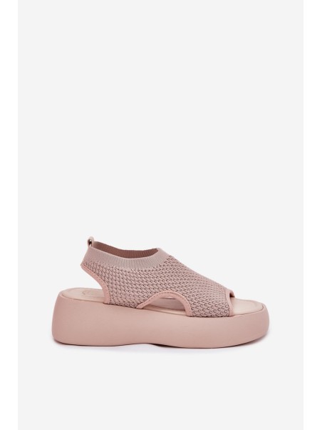 Beige Platform Sandals for Women Kavira