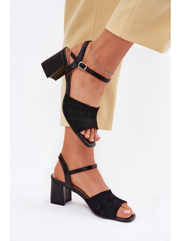 Women's Heeled Sandals Black Sarena 2