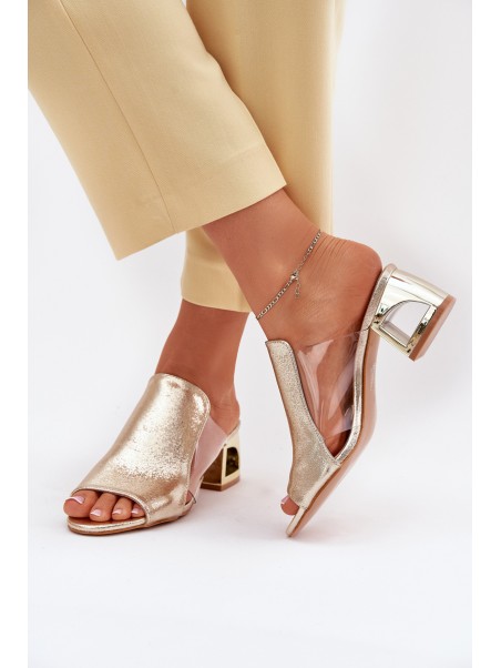 Women's Heeled Sandals Gold Tessira