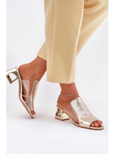 Women's Heeled Sandals Gold Tessira