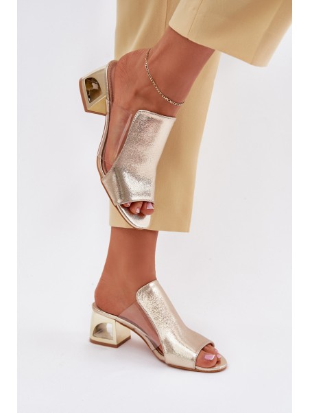 Women's Heeled Sandals Gold Tessira