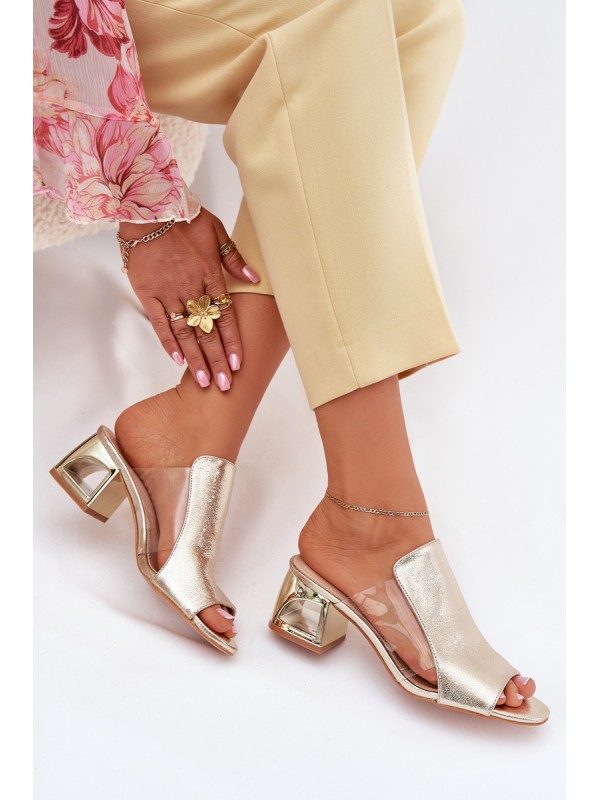 Women's Heeled Sandals Gold Tessira