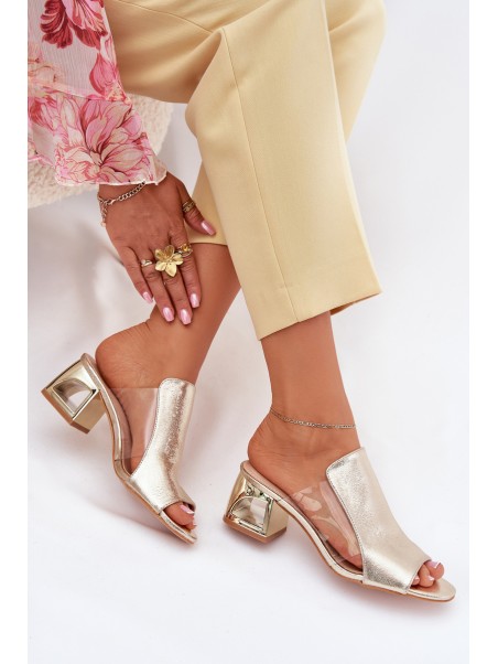 Women's Heeled Sandals Gold Tessira