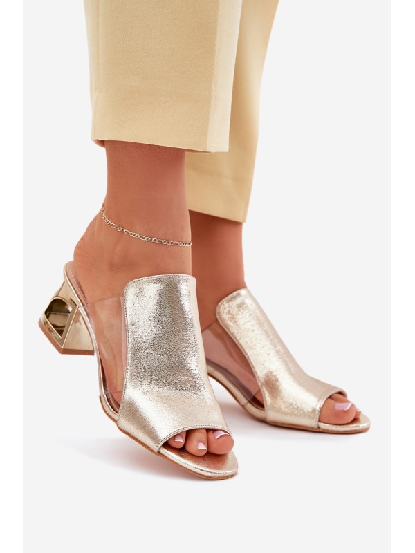 Women's Heeled Sandals Gold Tessira