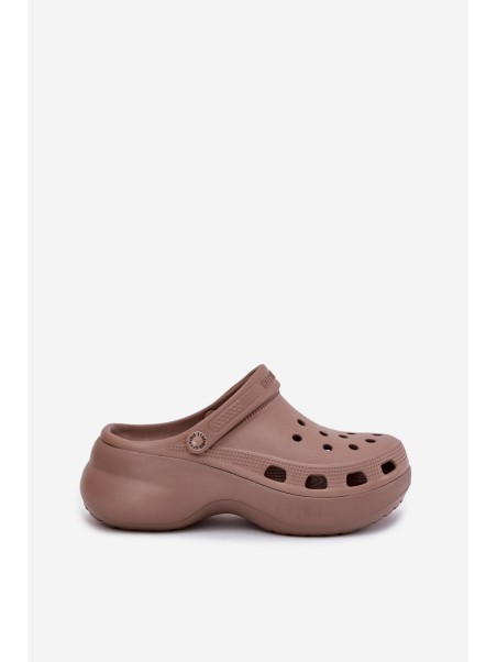 Women's Foam Sandals On Massive Sole Big Star RR274A121 Dark Beige