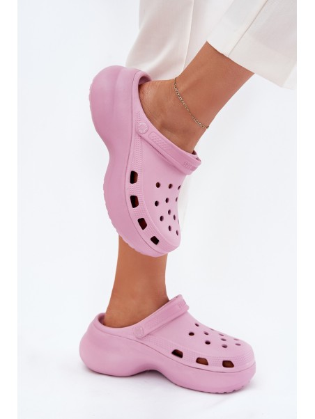 Women Foam Slippers On A Massive Sole Big Star RR274A120 Pink