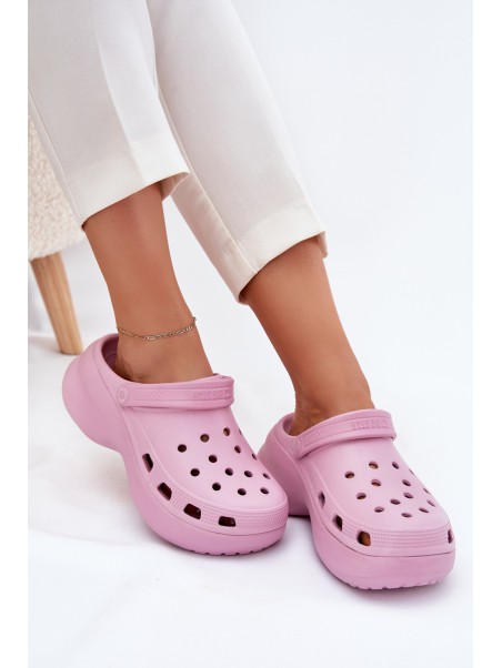 Women Foam Slippers On A Massive Sole Big Star RR274A120 Pink