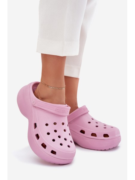 Women Foam Slippers On A Massive Sole Big Star RR274A120 Pink