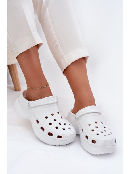 Women's Foam Slippers On Massive Sole Big Star RR274A119 White