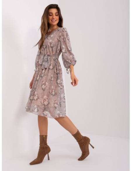 Sukienka-LK-SK-509388.88-ciemny bezowy