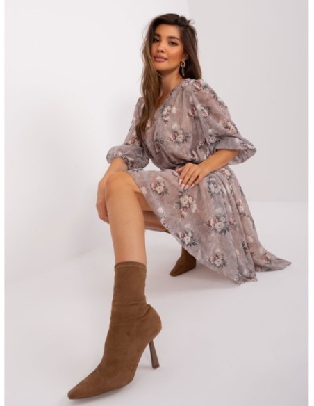 Sukienka-LK-SK-509388.88-ciemny bezowy