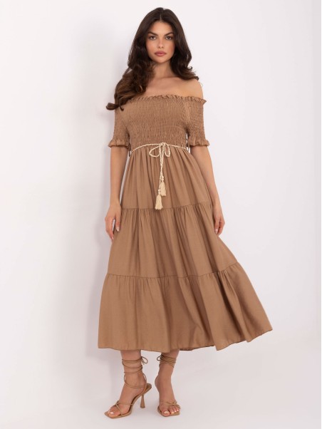 Suknelė-MI-SK-A2609.96-kumelinė