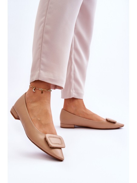 Classic Ballerinas With Decoration Beige Rivea