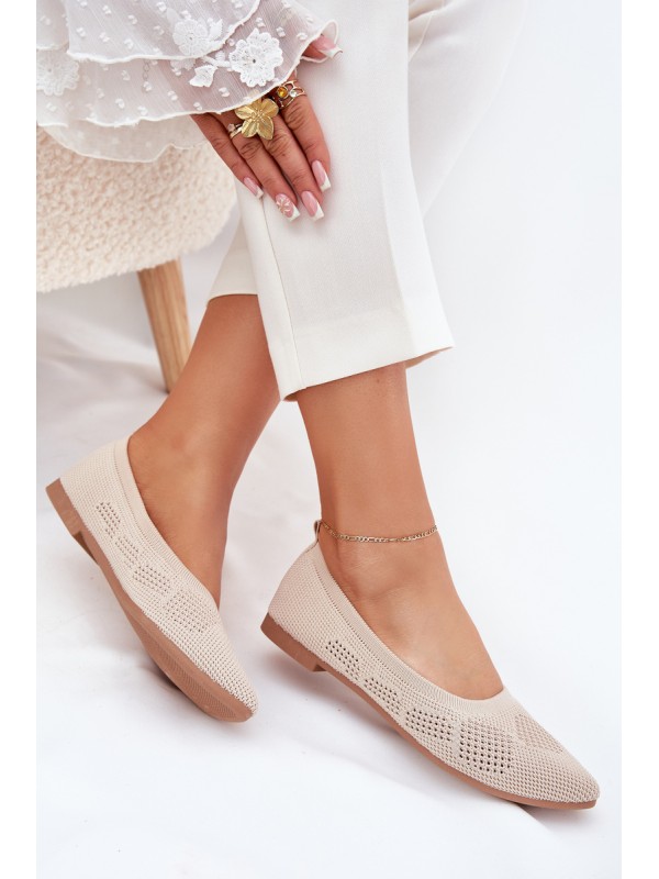 Fabric Women's Ballet Flats Beige Zelira