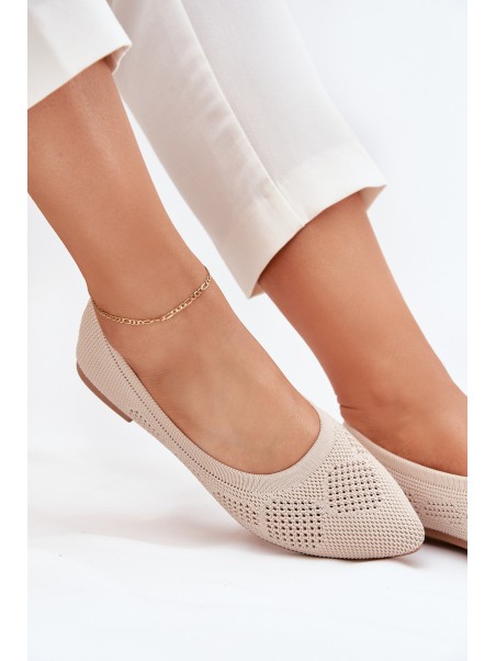 Fabric Women's Ballet Flats Beige Zelira