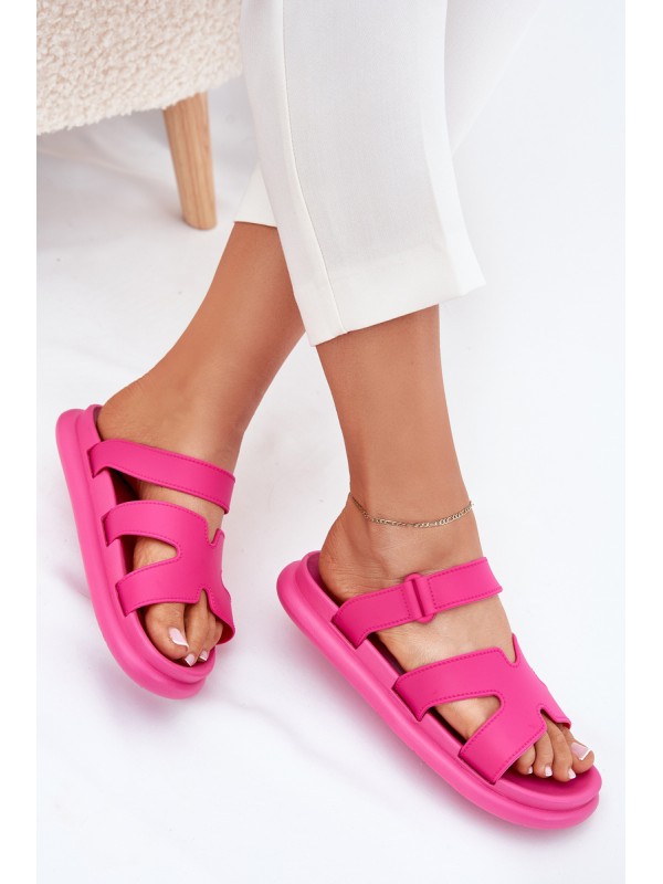 Women's Rubber Slides With Strap Fuchsia Tavirae