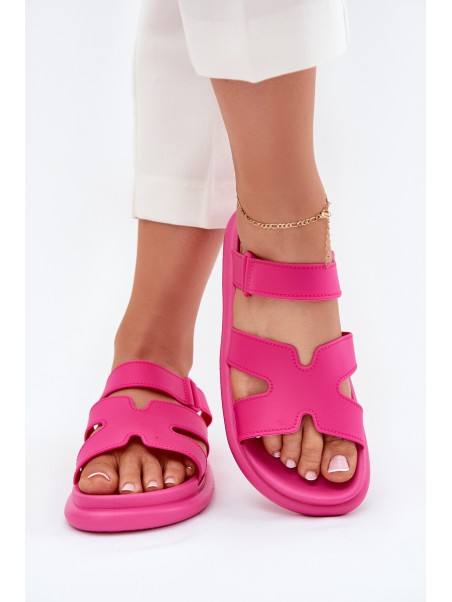 Women's Rubber Slides With Strap Fuchsia Tavirae