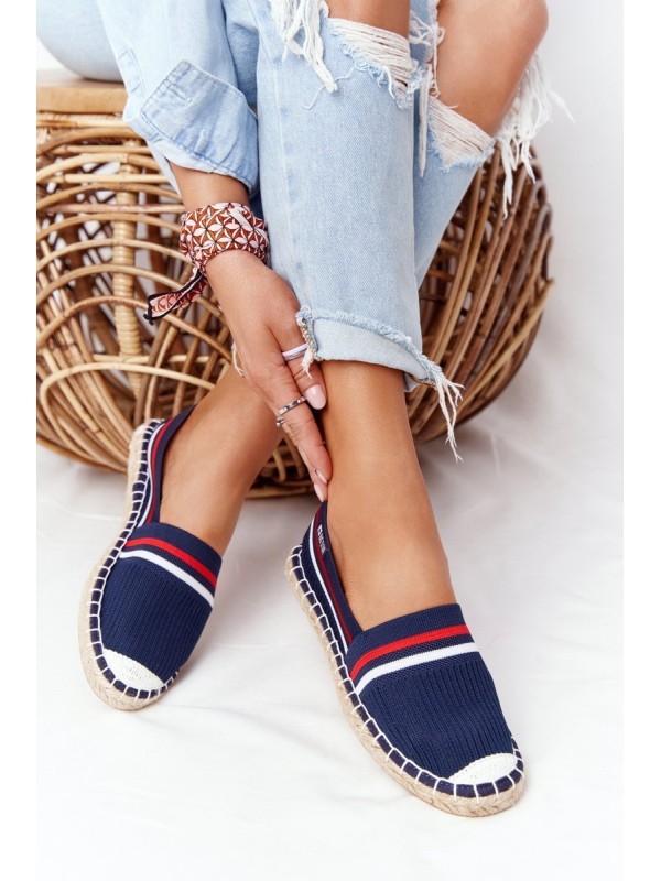 Espadrilės su pintais padais „Big Star HH274483“ tamsiai mėlynos spalvos