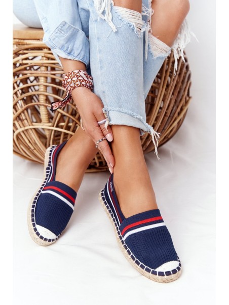 Espadrilės su pintais padais „Big Star HH274483“ tamsiai mėlynos spalvos