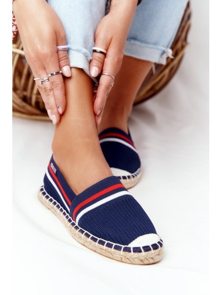 Espadrilės su pintais padais „Big Star HH274483“ tamsiai mėlynos spalvos