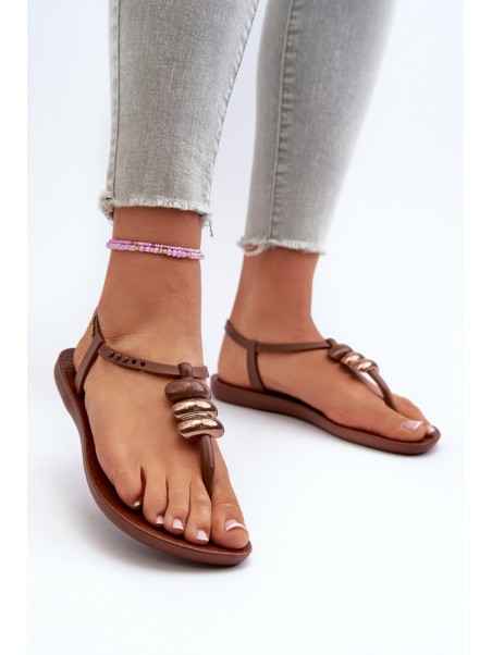 Moteriškos plokščios basutės su šlepetėmis 83507 Ipanema Class Blown Up Sandal Fem Brown