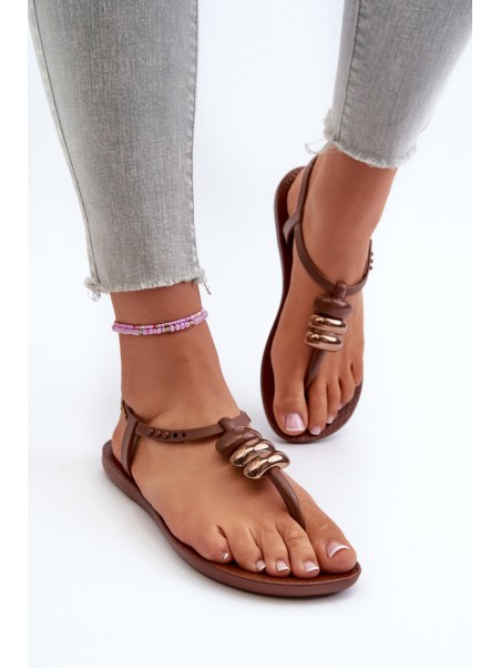 Moteriškos plokščios basutės su šlepetėmis 83507 Ipanema Class Blown Up Sandal Fem Brown