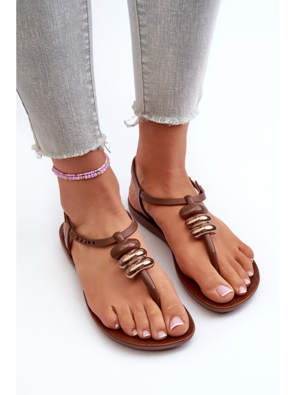 Moteriškos plokščios basutės su šlepetėmis 83507 Ipanema Class Blown Up Sandal Fem Brown