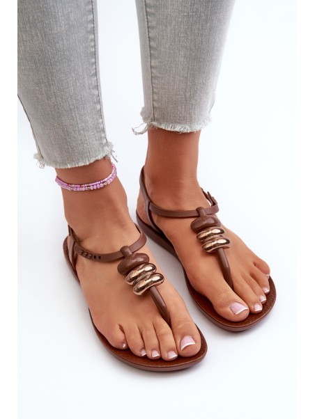 Moteriškos plokščios basutės su šlepetėmis 83507 Ipanema Class Blown Up Sandal Fem Brown
