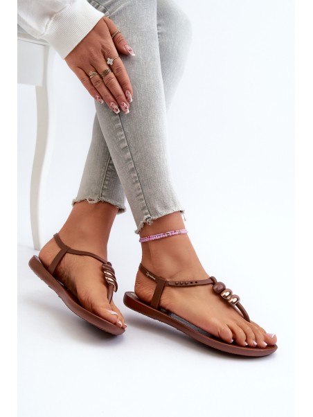 Moteriškos plokščios basutės su šlepetėmis 83507 Ipanema Class Blown Up Sandal Fem Brown