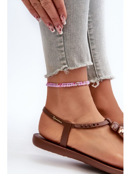 Moteriškos plokščios basutės su šlepetėmis 83507 Ipanema Class Blown Up Sandal Fem Brown