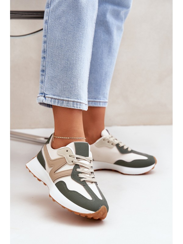 Women's Sports Shoes Sneakers Beige-Green Britma