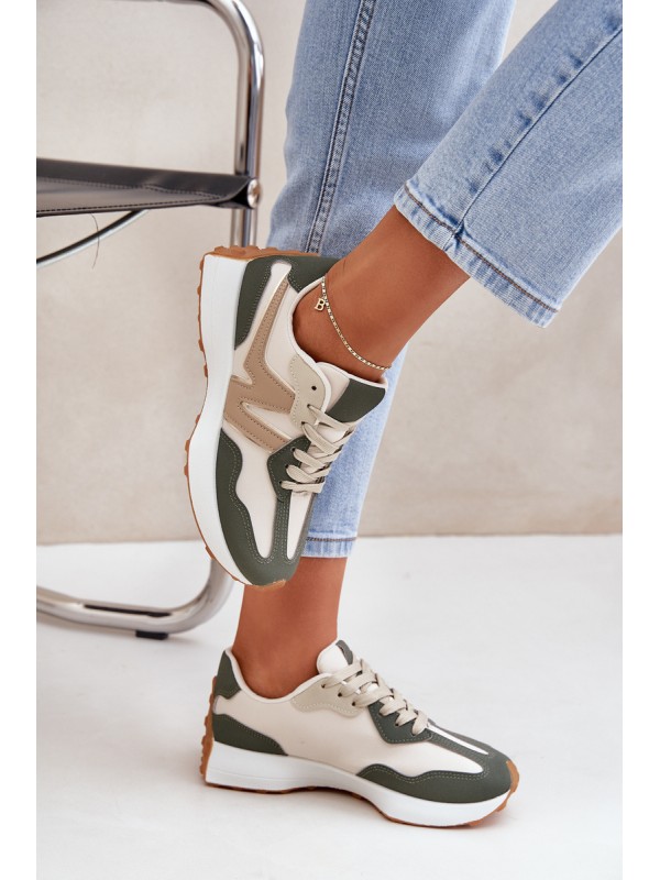 Women's Sports Shoes Sneakers Beige-Green Britma 2