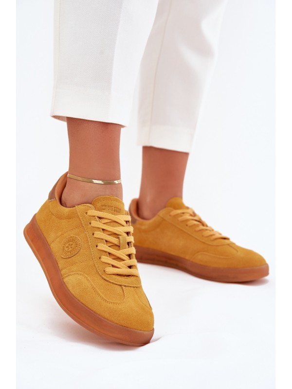 Women's Suede Sneakers Big Star RR274846 HI-POLY SYSTEM Yellow