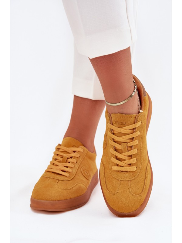 Women's Suede Sneakers Big Star RR274846 HI-POLY SYSTEM Yellow 2