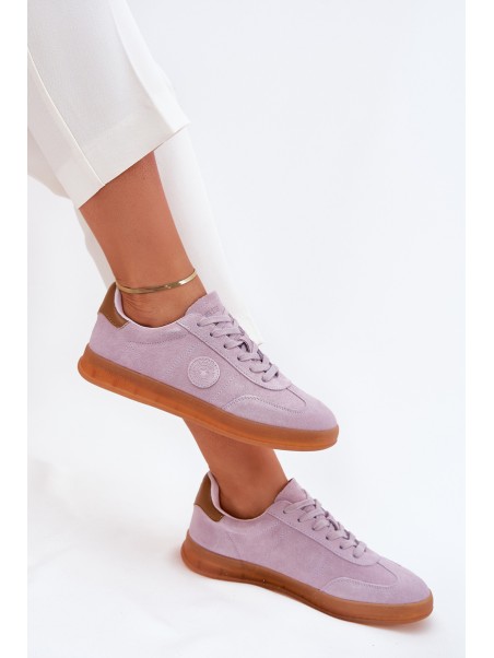 Moteriški zomšiniai sportbačiai Big Star RR274850 HI-POLY SYSTEM violetiniai