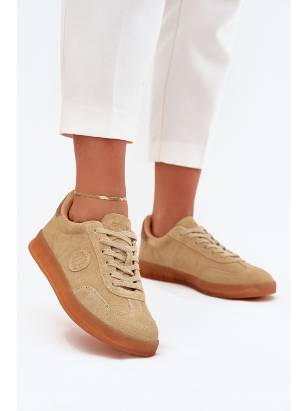 Women's Suede Sneakers Big Star RR274849 HI-POLY SYSTEM Beige Women's Suede Sneakers Big Star RR274849 HI-POLY SYSTEM Beige