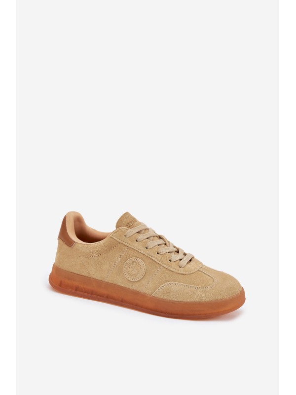 Women's Suede Sneakers Big Star RR274849 HI-POLY SYSTEM Beige Women's Suede Sneakers Big Star RR274849 HI-POLY SYSTEM Beige
