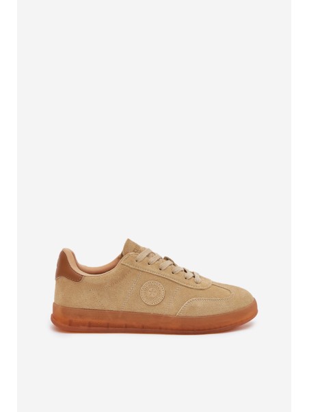 Women's Suede Sneakers Big Star RR274849 HI-POLY SYSTEM Beige