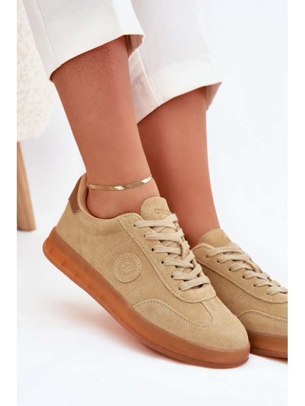 Women's Suede Sneakers Big Star RR274849 HI-POLY SYSTEM Beige Women's Suede Sneakers Big Star RR274849 HI-POLY SYSTEM Beige