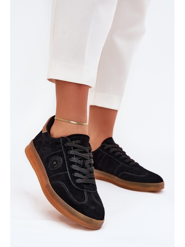 Suede Women's Sneakers Big Star RR274851 HI-POLY SYSTEM Black