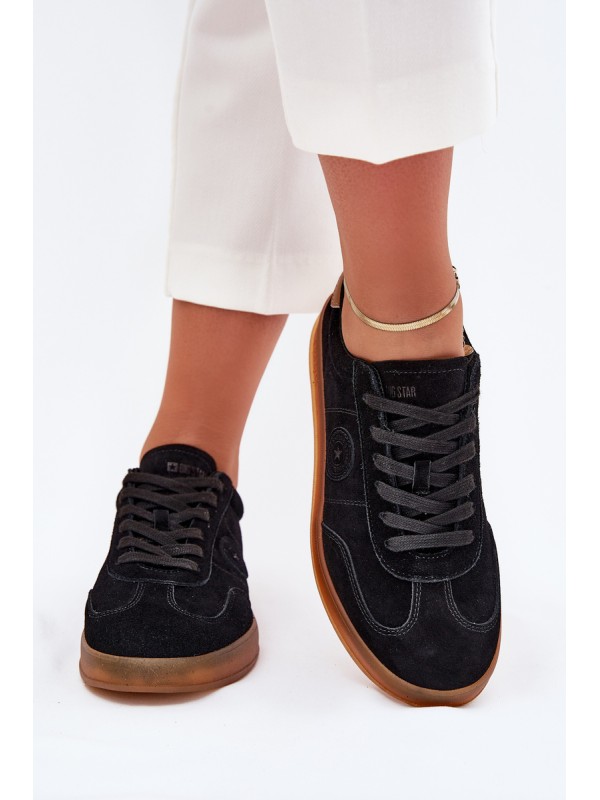 Suede Women's Sneakers Big Star RR274851 HI-POLY SYSTEM Black 2