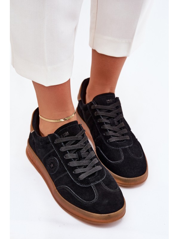 Suede Women's Sneakers Big Star RR274851 HI-POLY SYSTEM Black Suede Women's Sneakers Big Star RR274851 HI-POLY SYSTEM Black