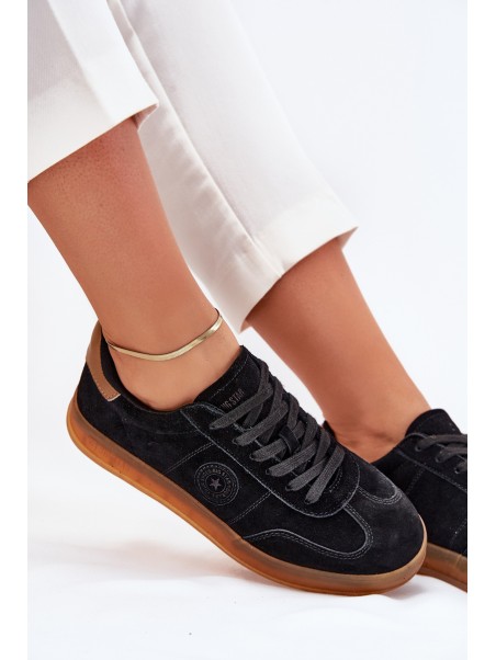Suede Women's Sneakers Big Star RR274851 HI-POLY SYSTEM Black