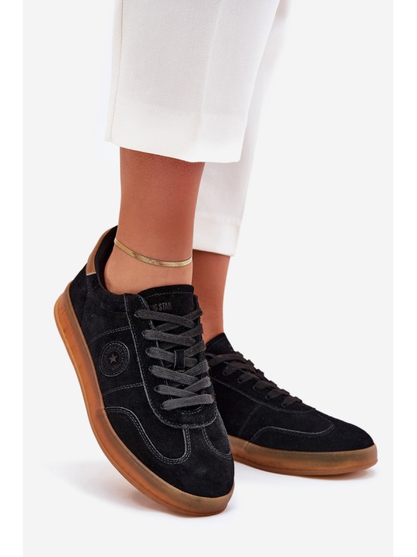 Suede Women's Sneakers Big Star RR274851 HI-POLY SYSTEM Black Suede Women's Sneakers Big Star RR274851 HI-POLY SYSTEM Black