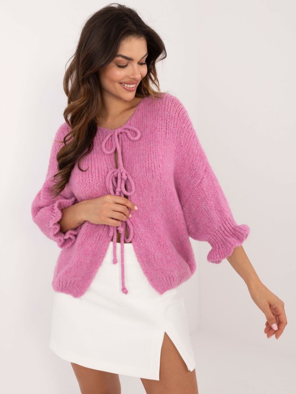Sweter-MI-SW-2911.91-ciemny różowy