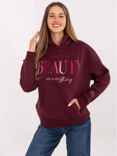 Megztinis-D10608BC02802A4NO-bordo spalvos