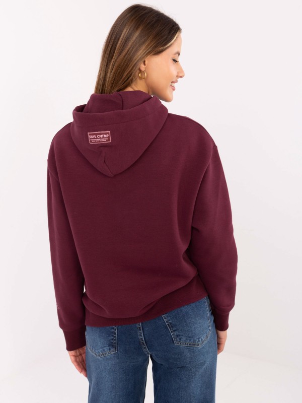 Megztinis-D10608BC02802A4NO-bordo spalvos